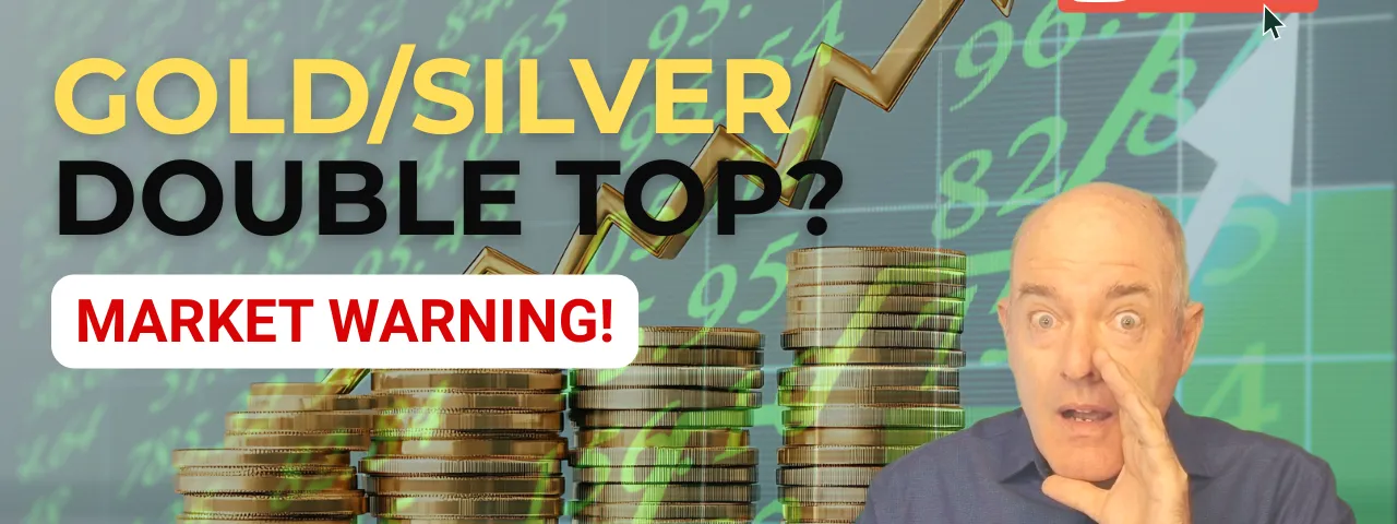 Forex Trading Double Tops on Gold XAUUSD and Silver XAGUSD. US indices Falling Through Lower Trend Lines.