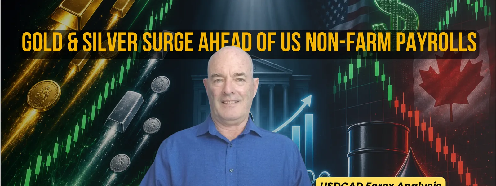 Gold & Silver Surge Ahead of US Non-Farm Payrolls | USDCAD Forex Analysis | NFP Trading Outlook