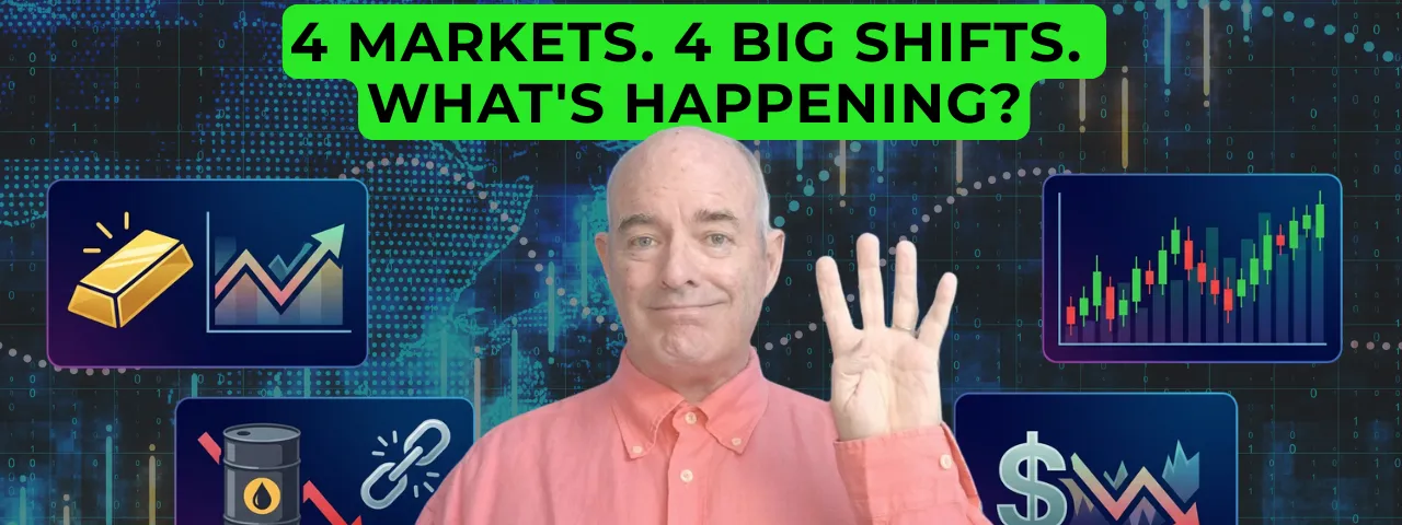 4 Markets. 4 Big Shifts. What's Happening? Crude Falling on Iran Sanction Relief.