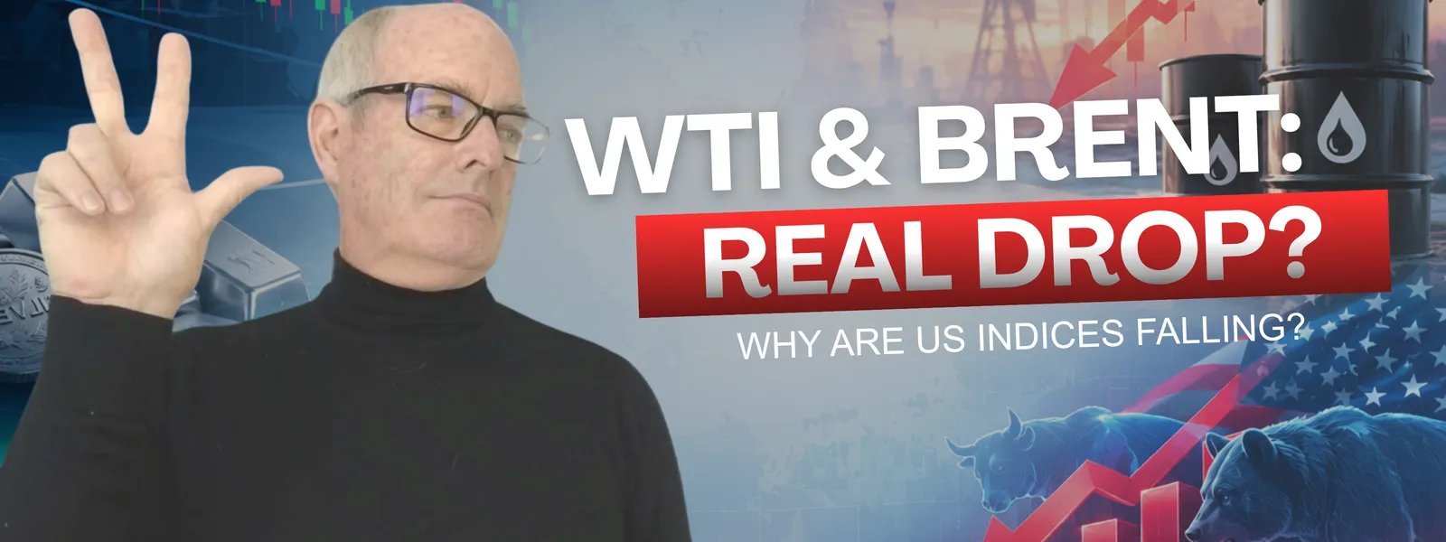 WTI & Brent Crude Bearish: Real Drop or Fakeout? | US Indices, Gold & Silver Outlook