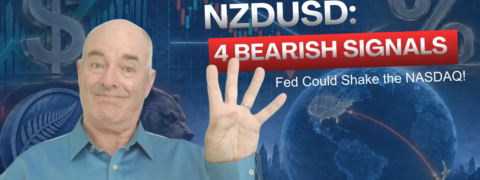 NZDUSD Bearish Outlook: 4 Reasons to Watch | Fed Rate Decision, USD Strength & NASDAQ